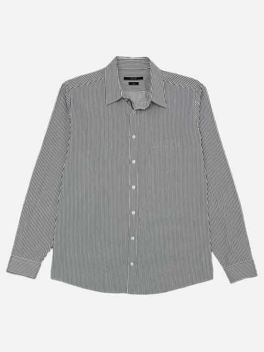 Pre-loved GUCCI Slim Fit Green/White Striped Shirt from Reems Closet