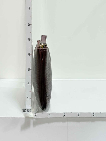 Pre - loved GUCCI Soho Burgundy GG Embossed Wristlet at Reems Closet