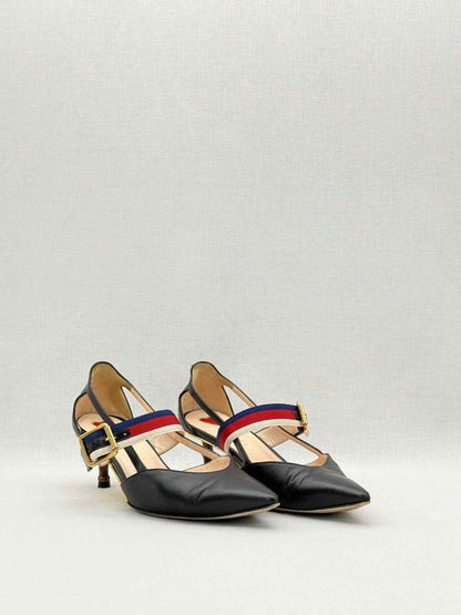 Pre-loved GUCCI Sylvie Unia Black Size EU 35 Pumps at Reems Closet