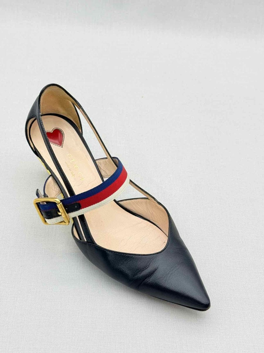 Pre-loved GUCCI Sylvie Unia Black Size EU 35 Pumps at Reems Closet