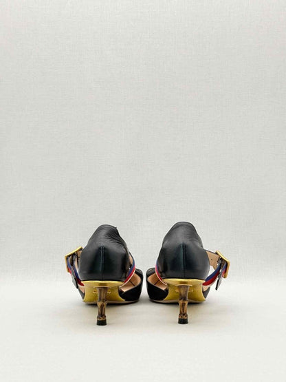 Pre-loved GUCCI Sylvie Unia Black Size EU 35 Pumps at Reems Closet