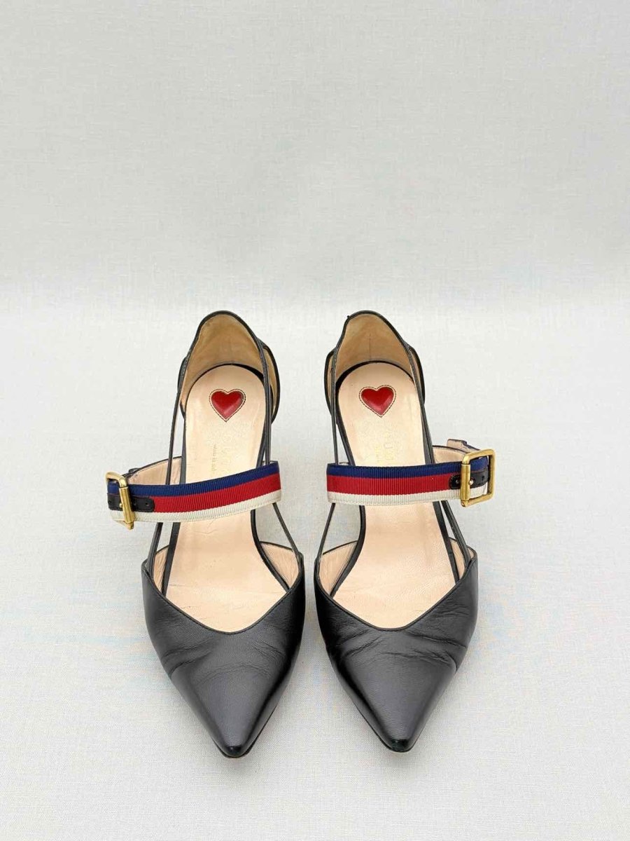 Pre-loved GUCCI Sylvie Unia Black Size EU 35 Pumps at Reems Closet
