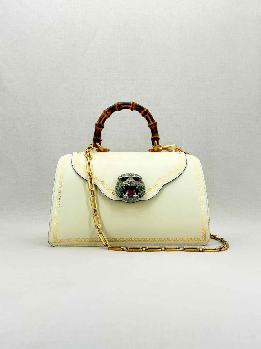 Pre - loved GUCCI Thiara Cream Top Handle at Reems Closet
