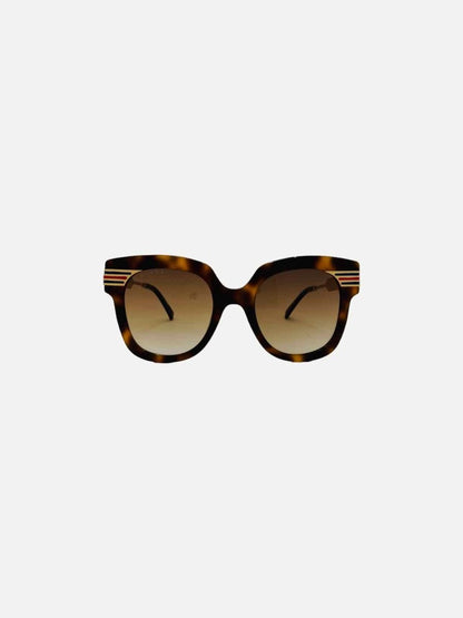 Pre - loved GUCCI Tortoise Brown Sunglasses at Reems Closet