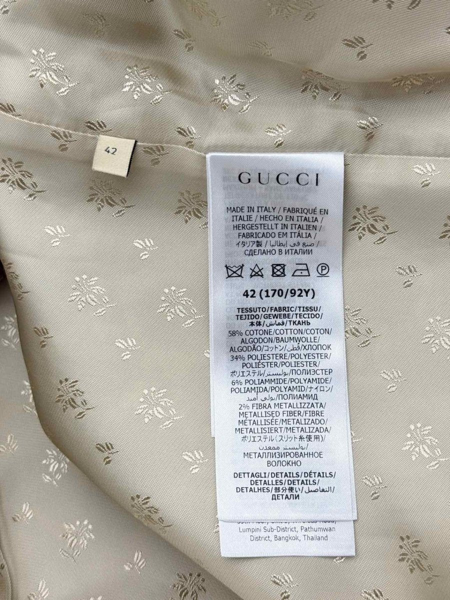 Pre - loved GUCCI Towards The Sun Beige & Brown Size US 6 Jacket at Reems Closet