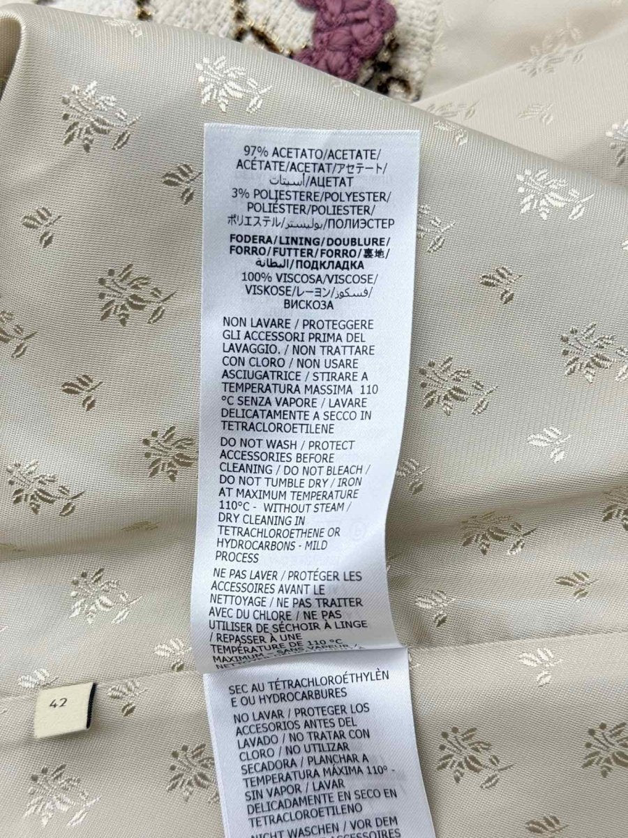 Pre - loved GUCCI Towards The Sun Beige & Brown Size US 6 Jacket at Reems Closet