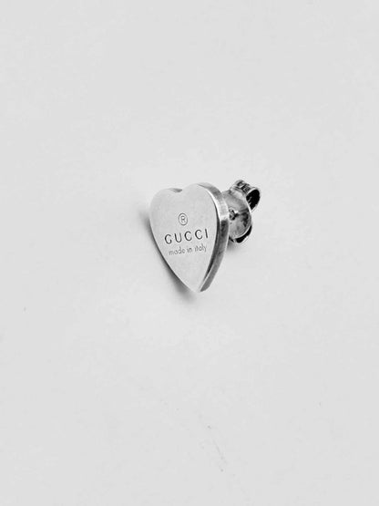 Pre-loved GUCCI Trademark Heart-Shaped Earrings at Reems Closet