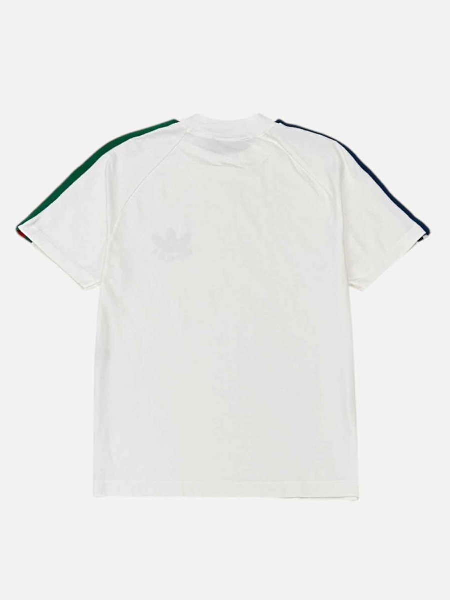 Pre - loved GUCCI Trefoil Print White T-shirt at Reems Closet