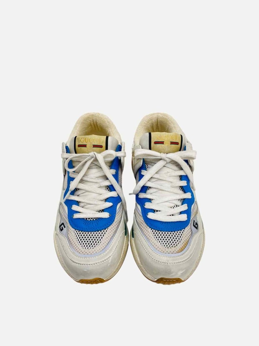 Pre - loved GUCCI Ultrapace White Multicolor Sneakers at Reems Closet