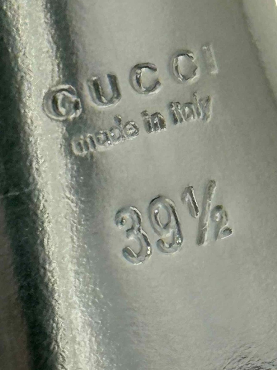 Pre - loved GUCCI Ursula Navy Blue Size EU 39.5 Heeled Sandals at Reems Closet