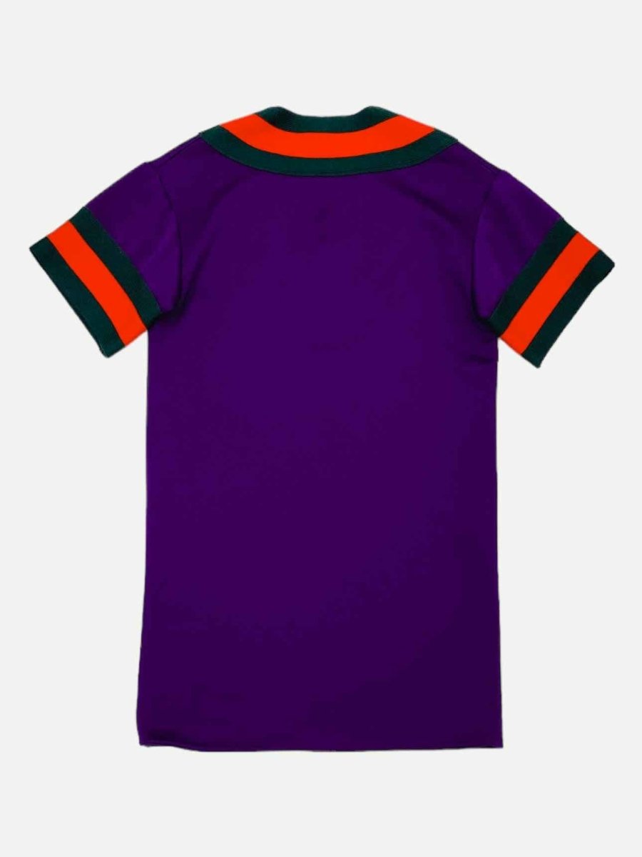 Pre - loved GUCCI Varsity Purple Multicolor Size Small Short Dress at Reems Closet