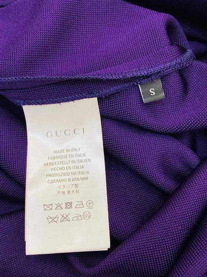 Pre - loved GUCCI Varsity Purple Multicolor Size Small Short Dress at Reems Closet