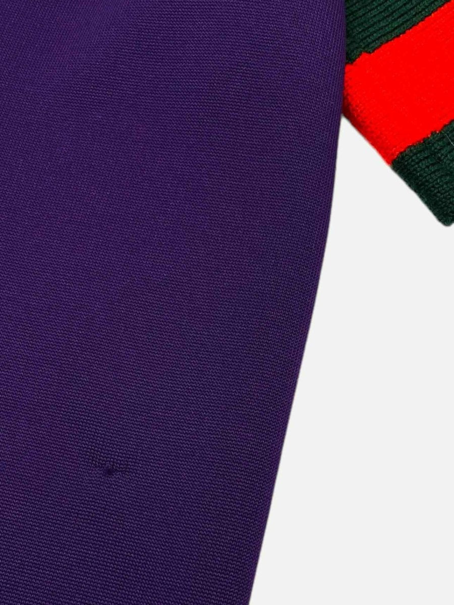 Pre - loved GUCCI Varsity Purple Multicolor Size Small Short Dress at Reems Closet