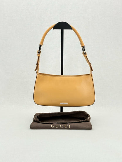 Pre - loved GUCCI Vintage Beige Baguette Bag at Reems Closet