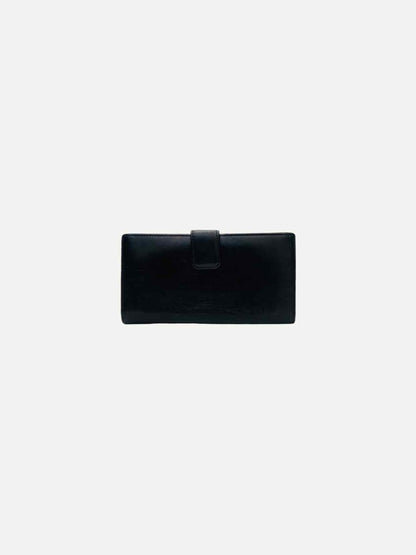 Pre - loved GUCCI Vintage Black Double GG Continental Wallet at Reems Closet