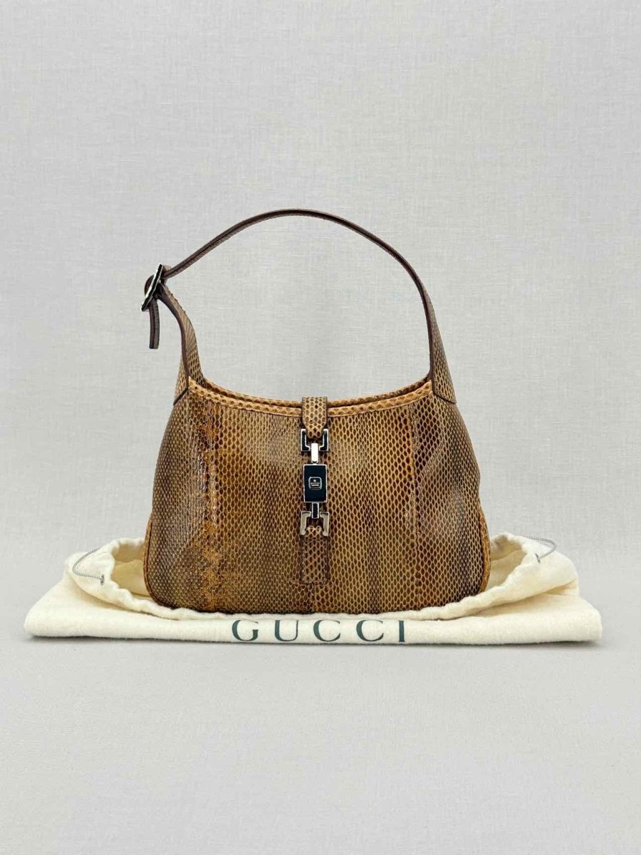 Pre - loved GUCCI Vintage Brown Shoulder Bag at Reems Closet