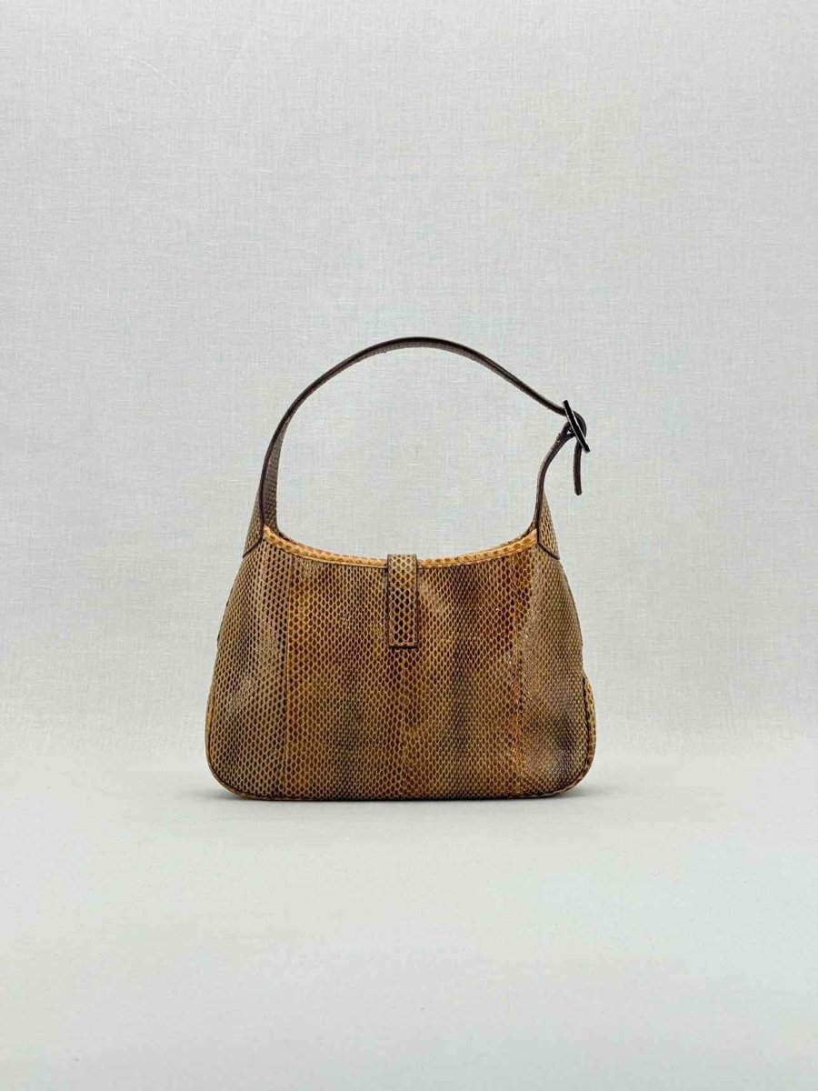 Pre - loved GUCCI Vintage Brown Shoulder Bag at Reems Closet