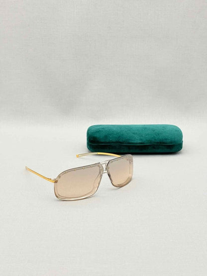 Pre-loved GUCCI Vintage Gold Tone Sunglasses at Reems Closet