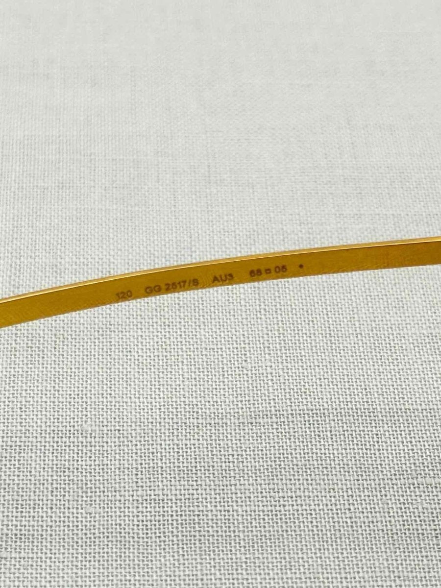 Pre-loved GUCCI Vintage Gold Tone Sunglasses at Reems Closet