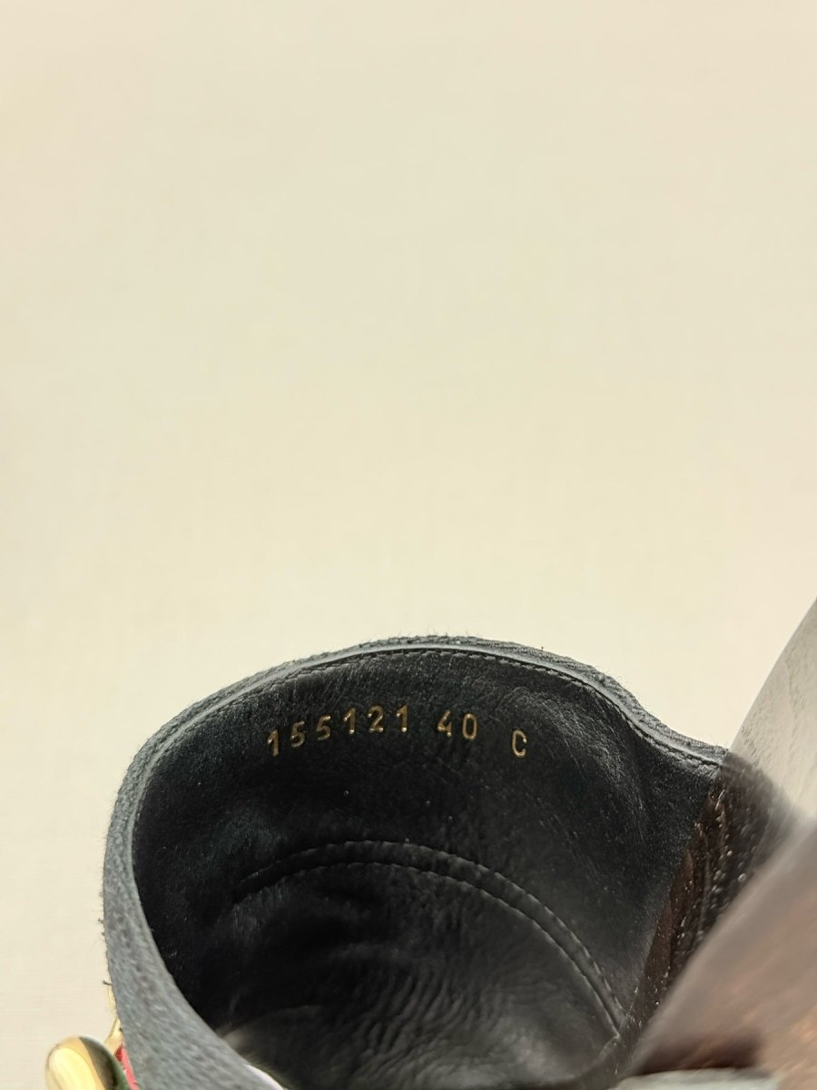 Pre - loved GUCCI Web Horsebit Black Size EU 40 Mules at Reems Closet