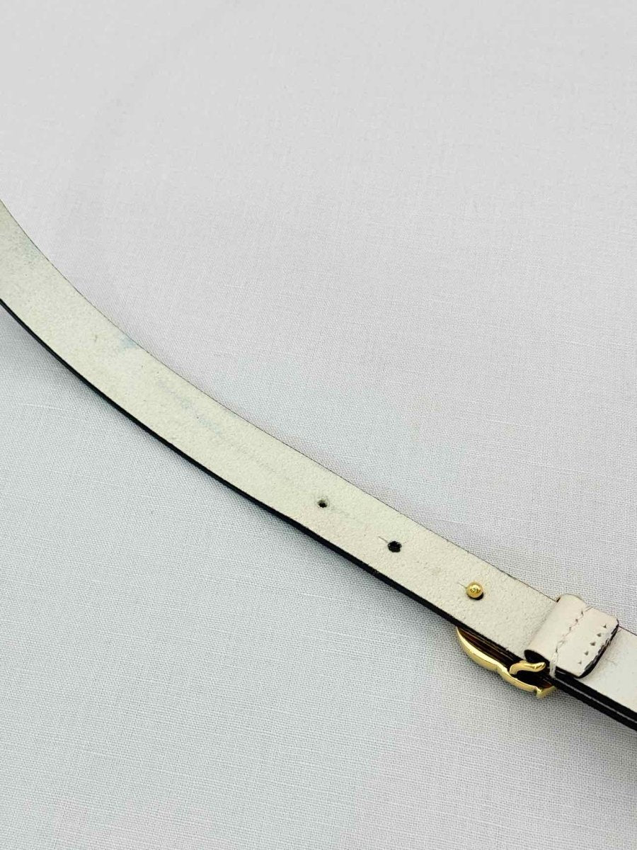 Pre-loved GUCCI White Belt at Reems Closet