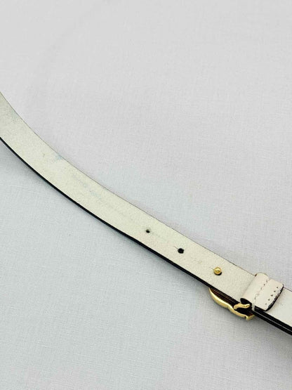 Pre-loved GUCCI White Belt at Reems Closet