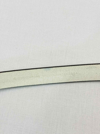 Pre-loved GUCCI White Belt at Reems Closet