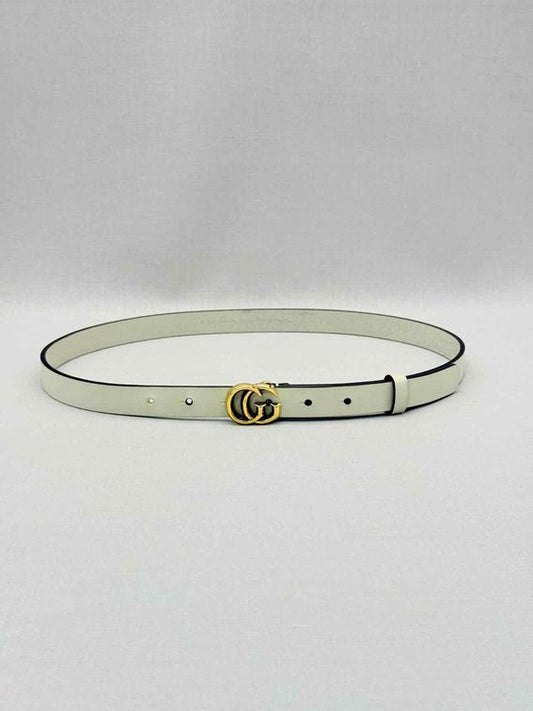 Pre-loved GUCCI White Belt at Reems Closet
