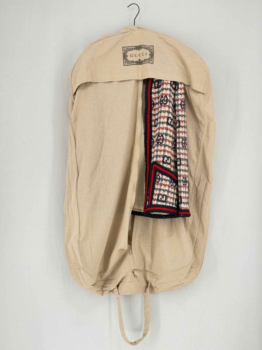 Pre - loved GUCCI White & Blue Checked Size US 8 Jacket at Reems Closet