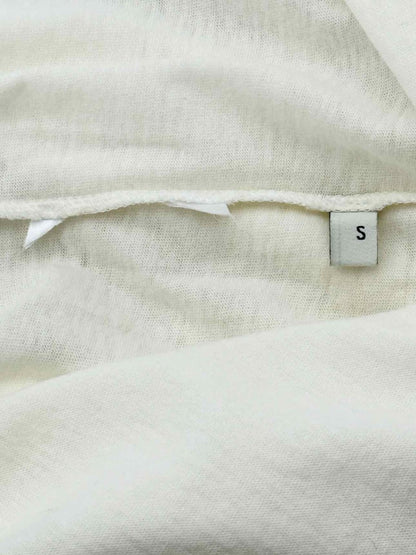 Pre - loved GUCCI White Logo Print Size Small Top at Reems Closet