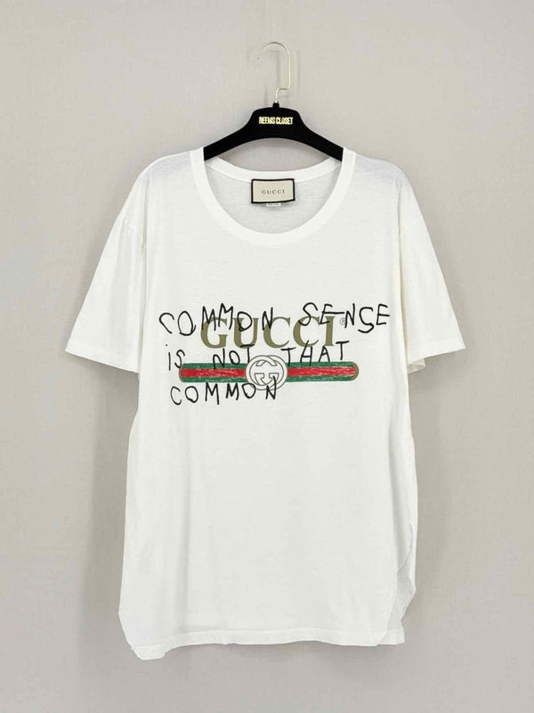 Pre - loved GUCCI White Size Medium Top at Reems Closet