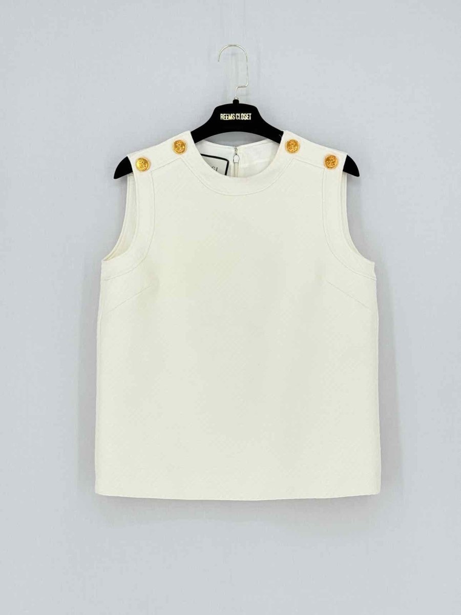 Pre - loved GUCCI White Size US 4 Top at Reems Closet