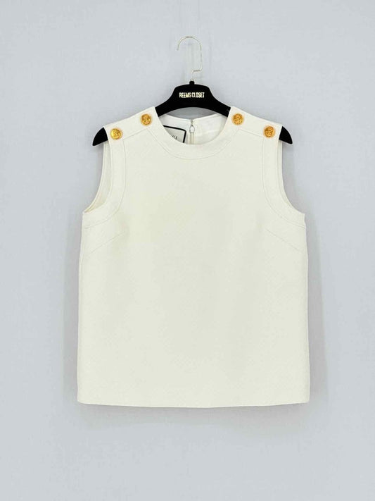 Pre - loved GUCCI White Size US 4 Top at Reems Closet