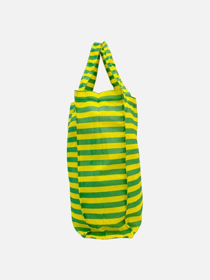 Pre - loved GUCCI X VAULT Yellow & Green Striped Tote Bag at Reems Closet