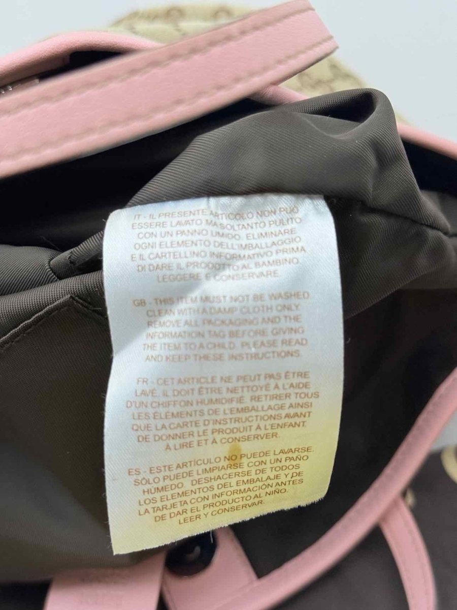 Pre - loved GUCCI Zoo Beige w/ Pink GG Tote Bag at Reems Closet