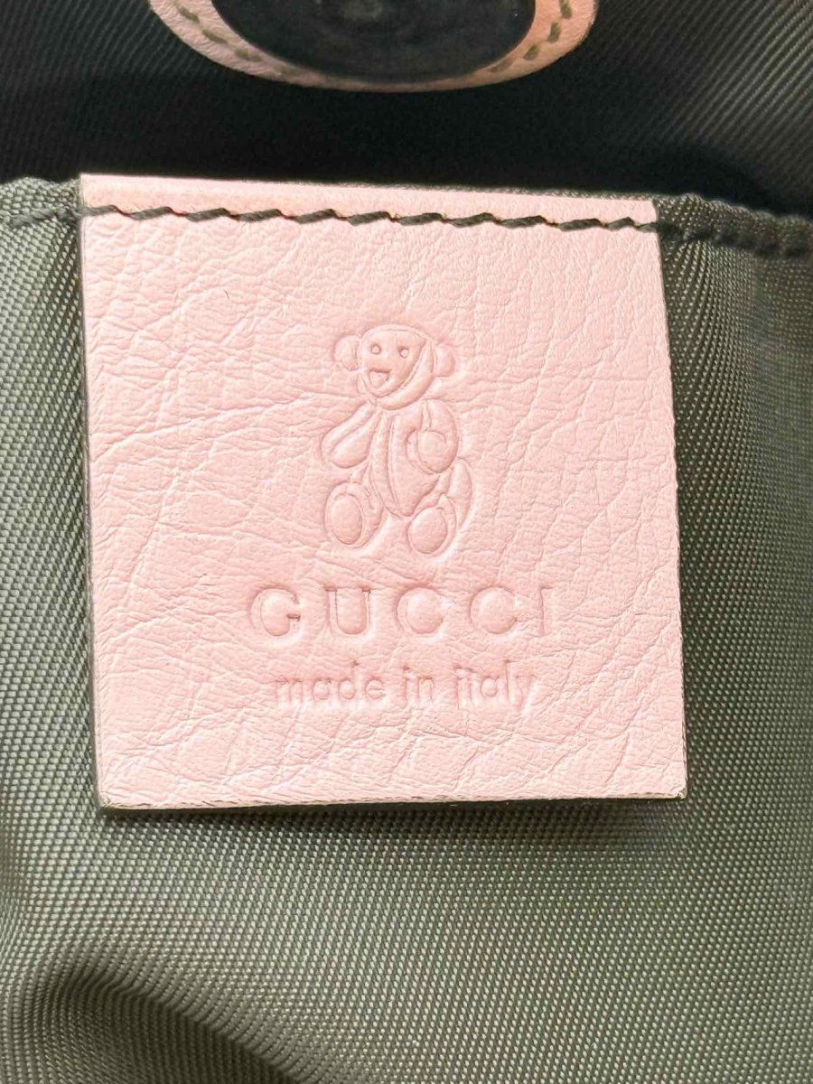 Pre - loved GUCCI Zoo Beige w/ Pink GG Tote Bag at Reems Closet