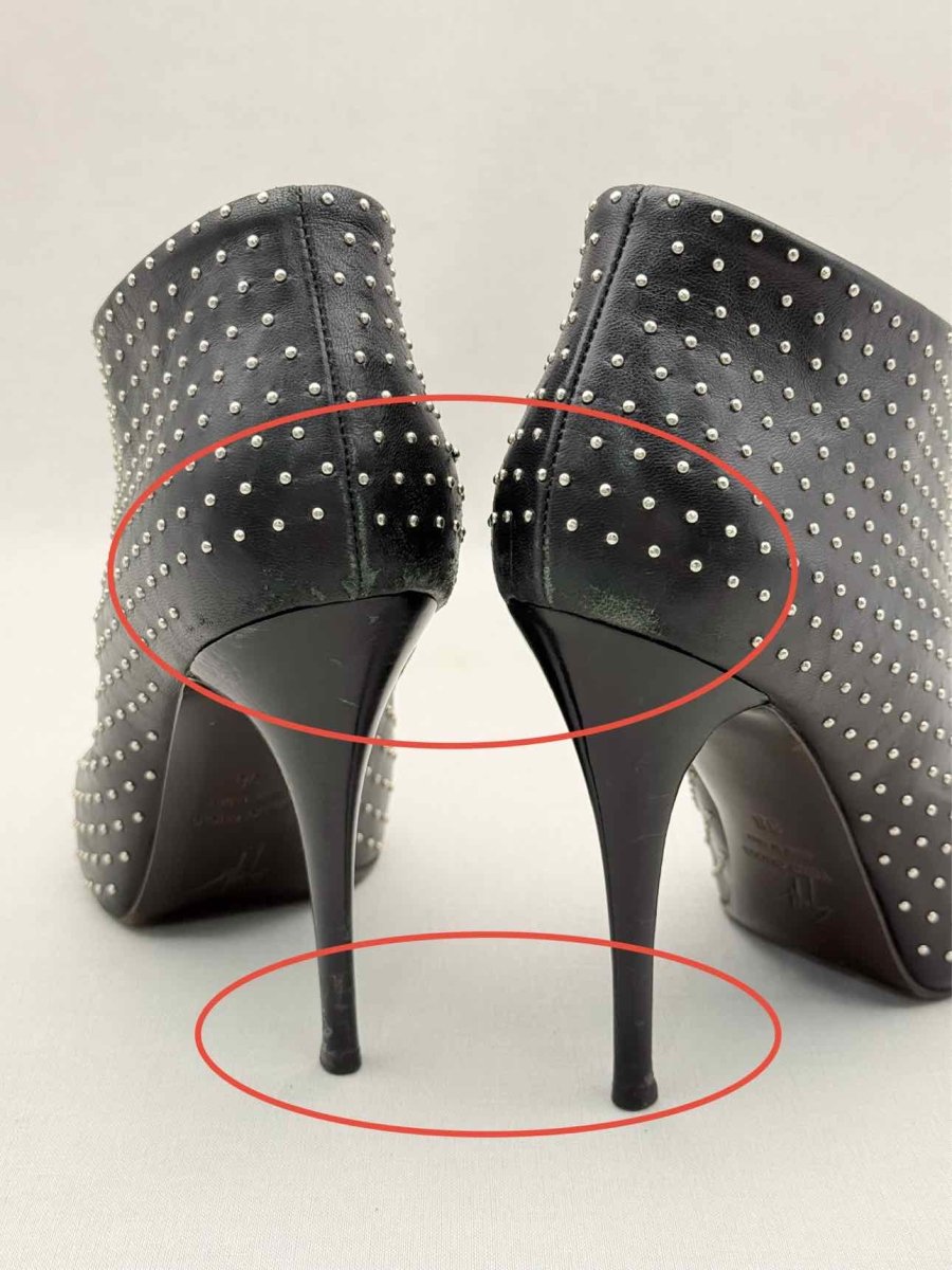 Pre-loved GUISEPPE ZANOTTI 2013 Black Cap Toe Size EU 38 Booties at Reems Closet