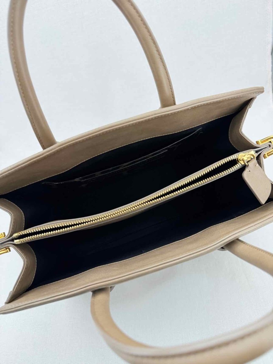 Pre - loved GUISEPPE ZANOTTI Angelina Taupe Top Handle at Reems Closet