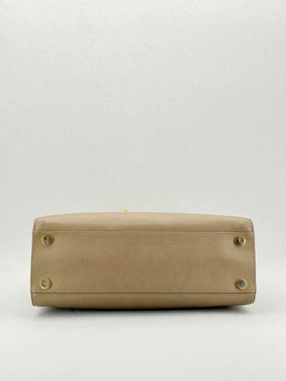 Pre - loved GUISEPPE ZANOTTI Angelina Taupe Top Handle at Reems Closet