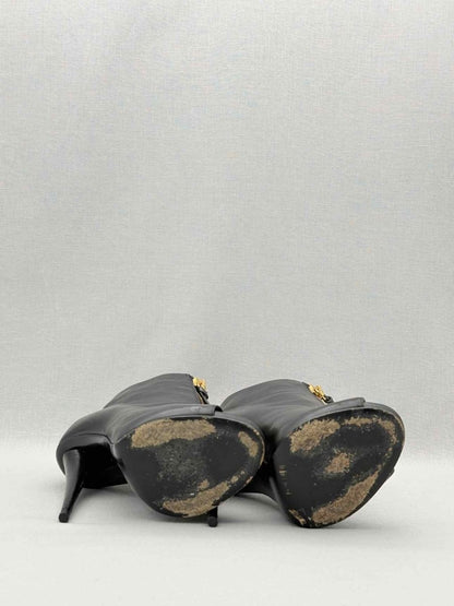 Pre-loved GUISEPPE ZANOTTI Zip Front Black Size EU 37.5 Booties at Reems Closet