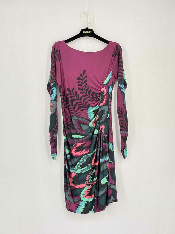 Pre-loved HALE BOB Burgundy Multicolor Size Small Short Dress at Reems Closet