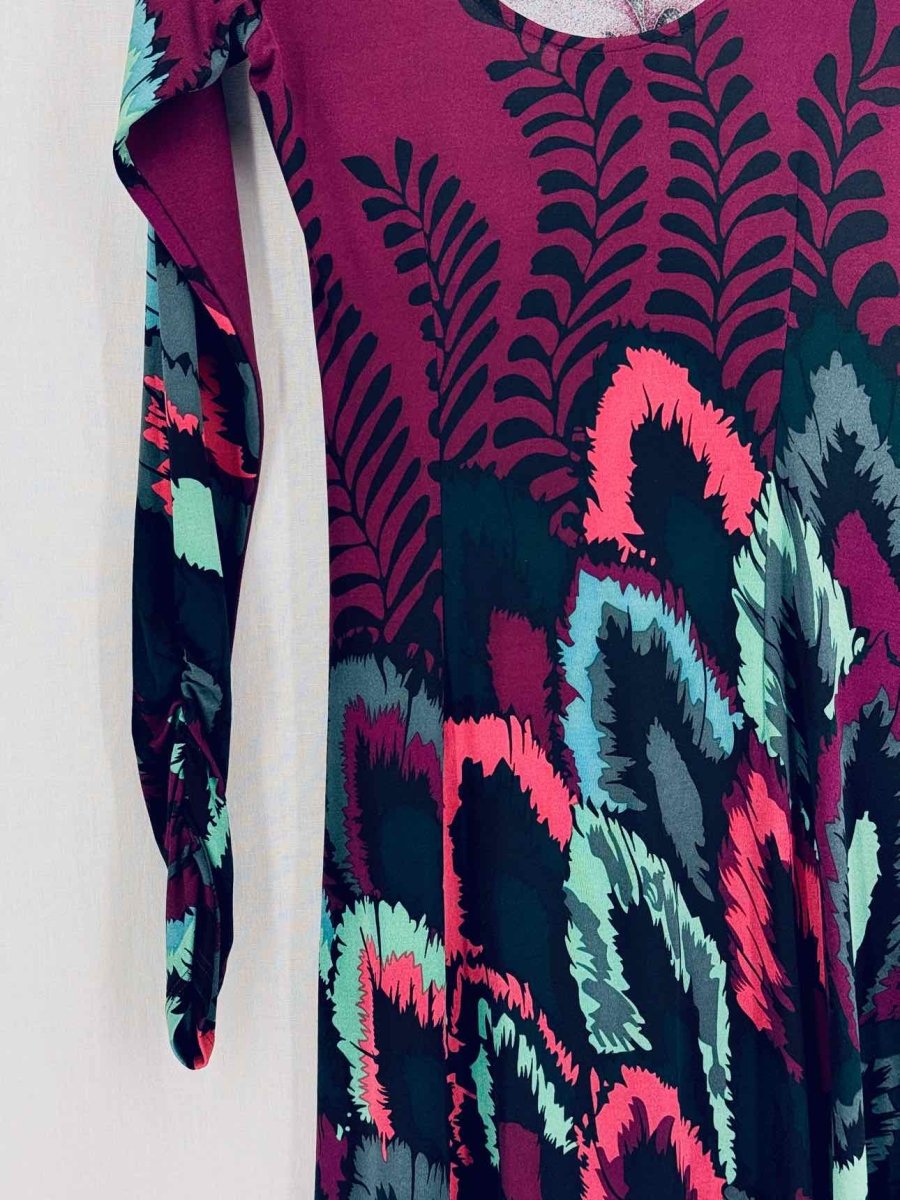 Pre-loved HALE BOB Burgundy Multicolor Size Small Short Dress at Reems Closet