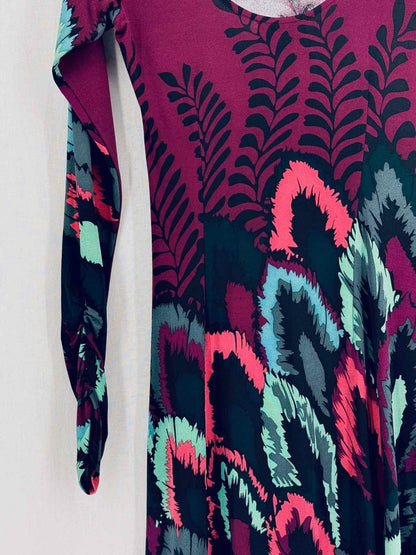 Pre-loved HALE BOB Burgundy Multicolor Size Small Short Dress at Reems Closet