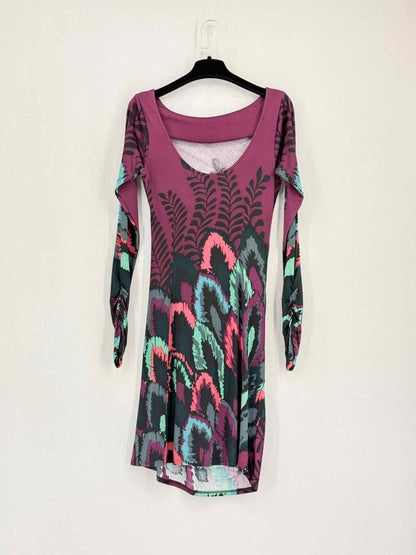 Pre-loved HALE BOB Burgundy Multicolor Size Small Short Dress at Reems Closet