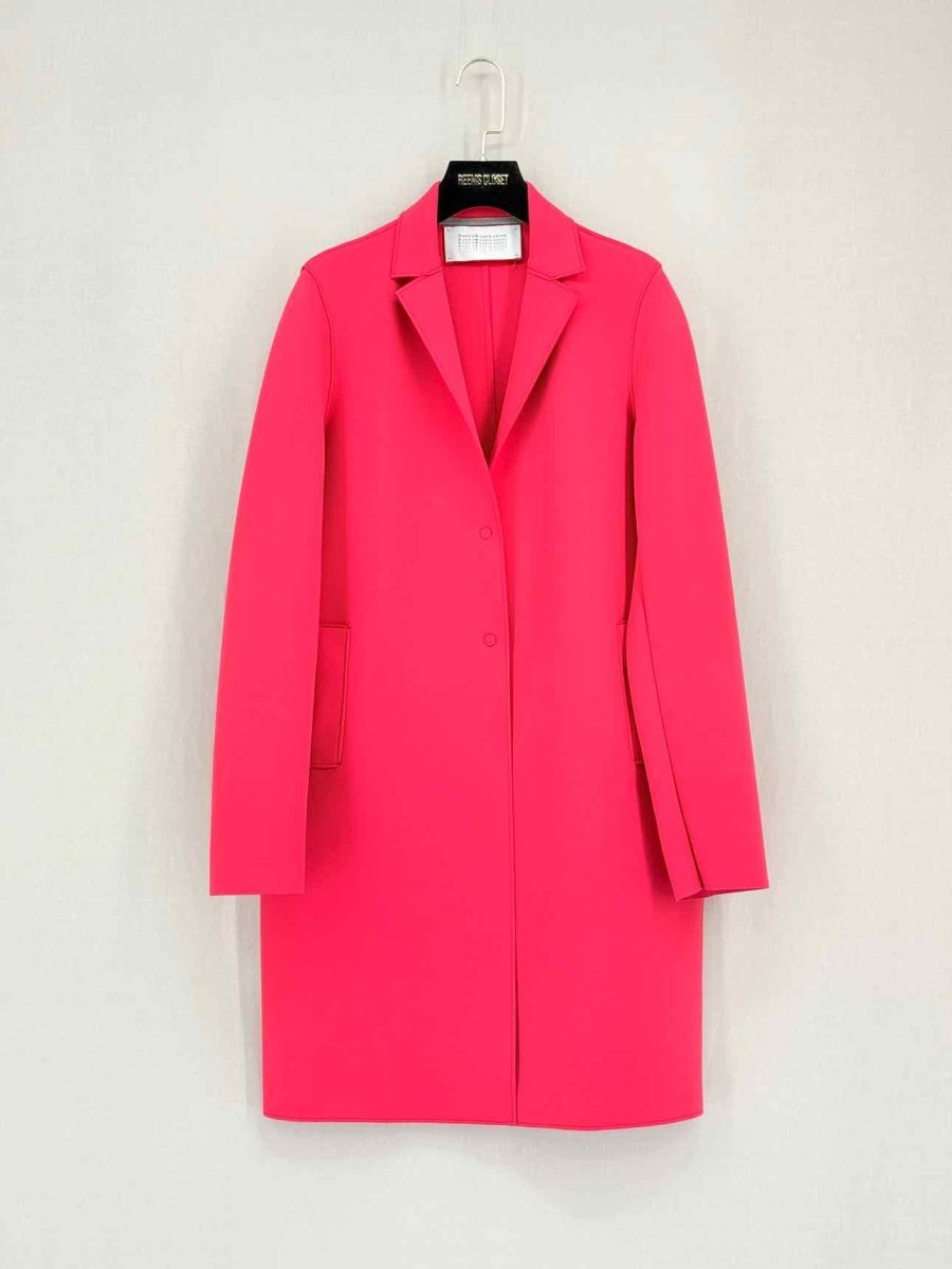 Pre-loved HARRIS WHARF LONDON Scuba Cocoon Pink Size US 6 Coat at Reems Closet