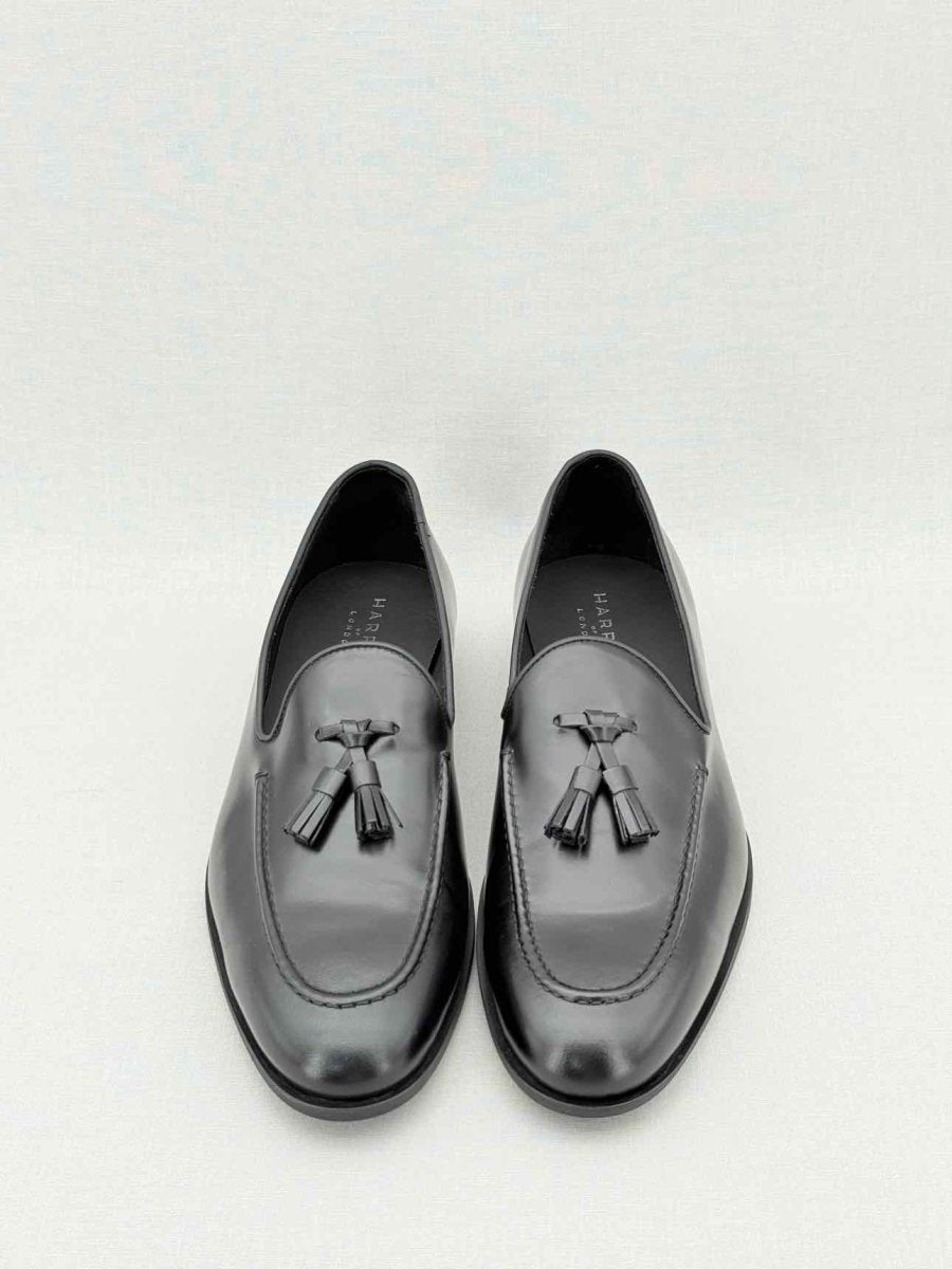 Pre - loved HARRYS LONDON Tweed Black Size EU 43 Loafers at Reems Closet