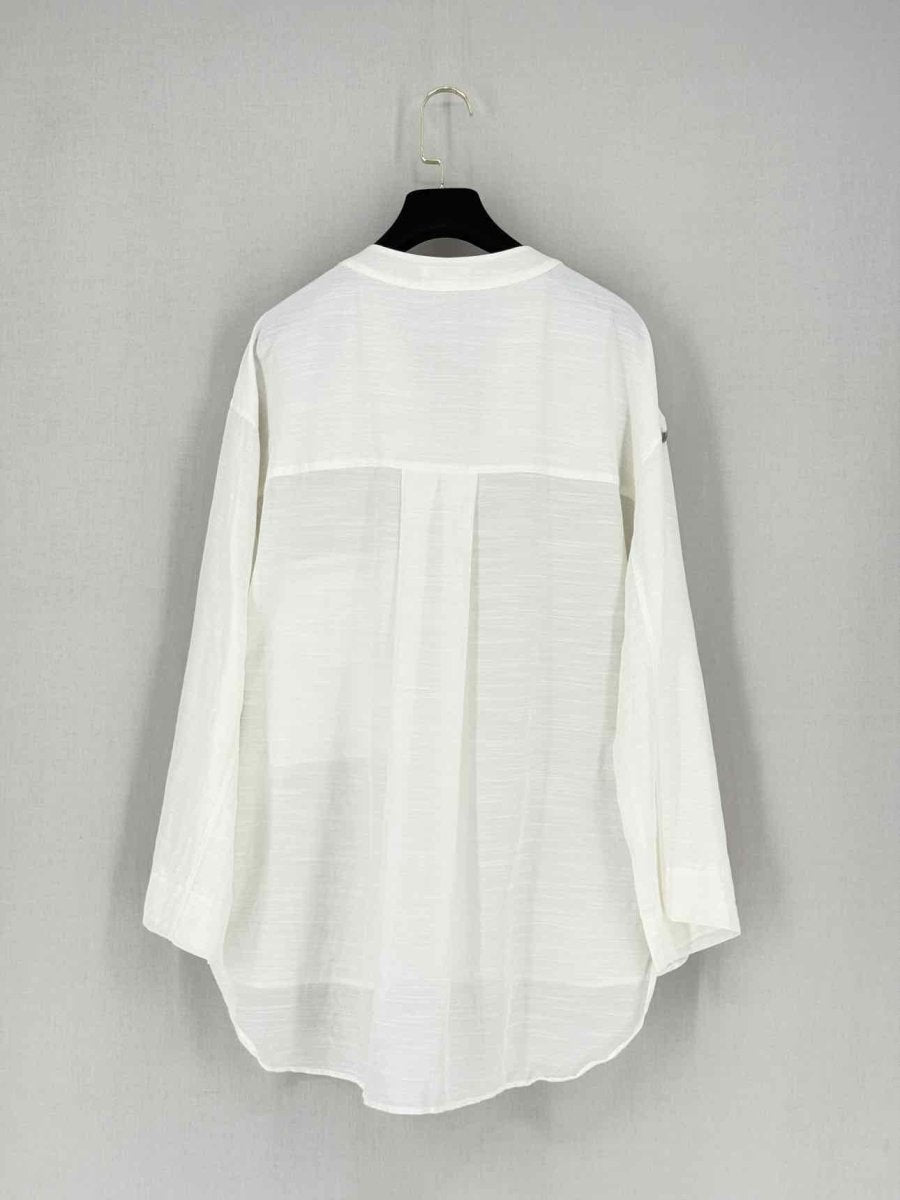 Pre - loved HELMUT LANG Off - white Size Large Blouse at Reems Closet