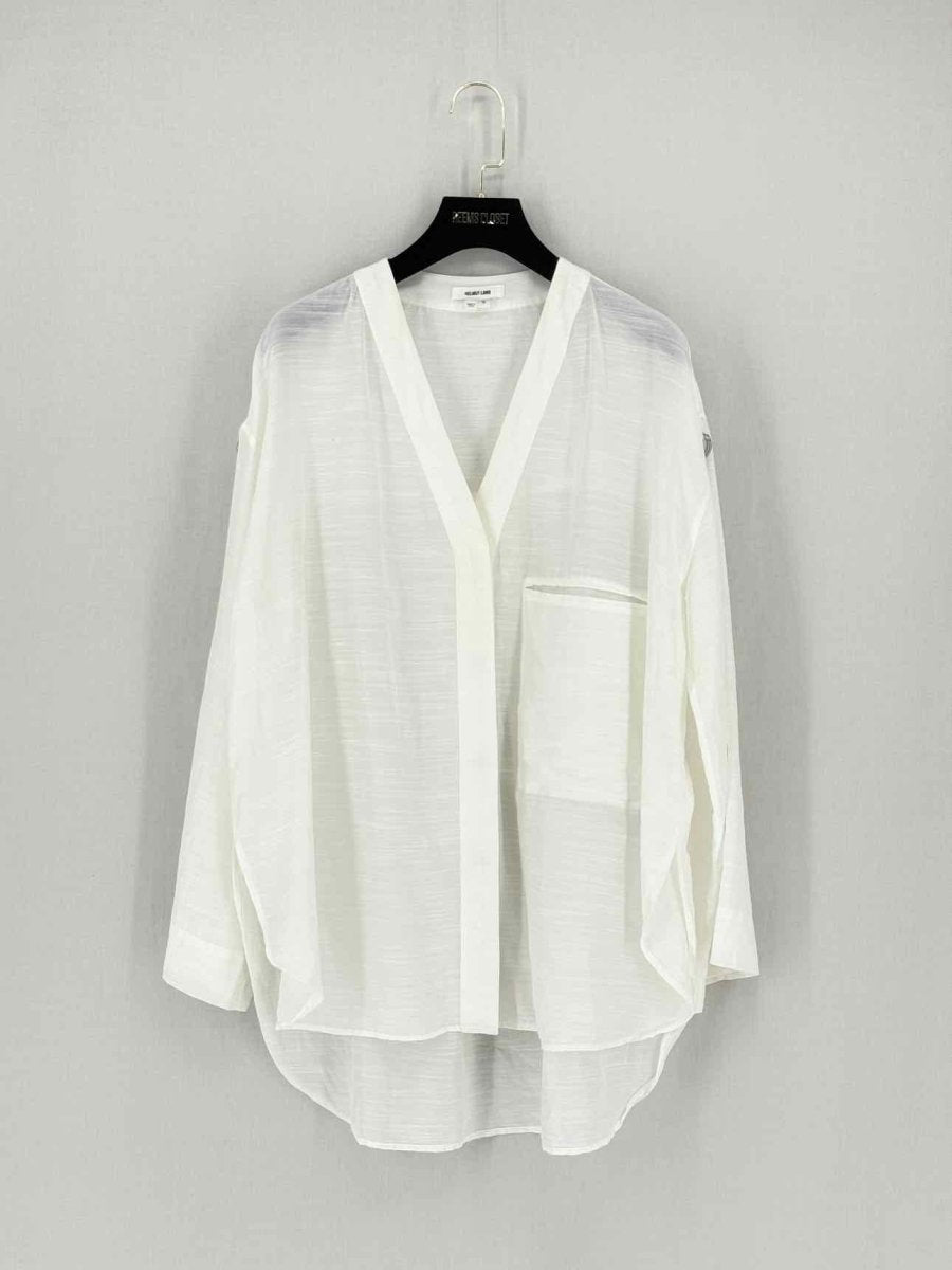 Pre - loved HELMUT LANG Off - white Size Large Blouse at Reems Closet