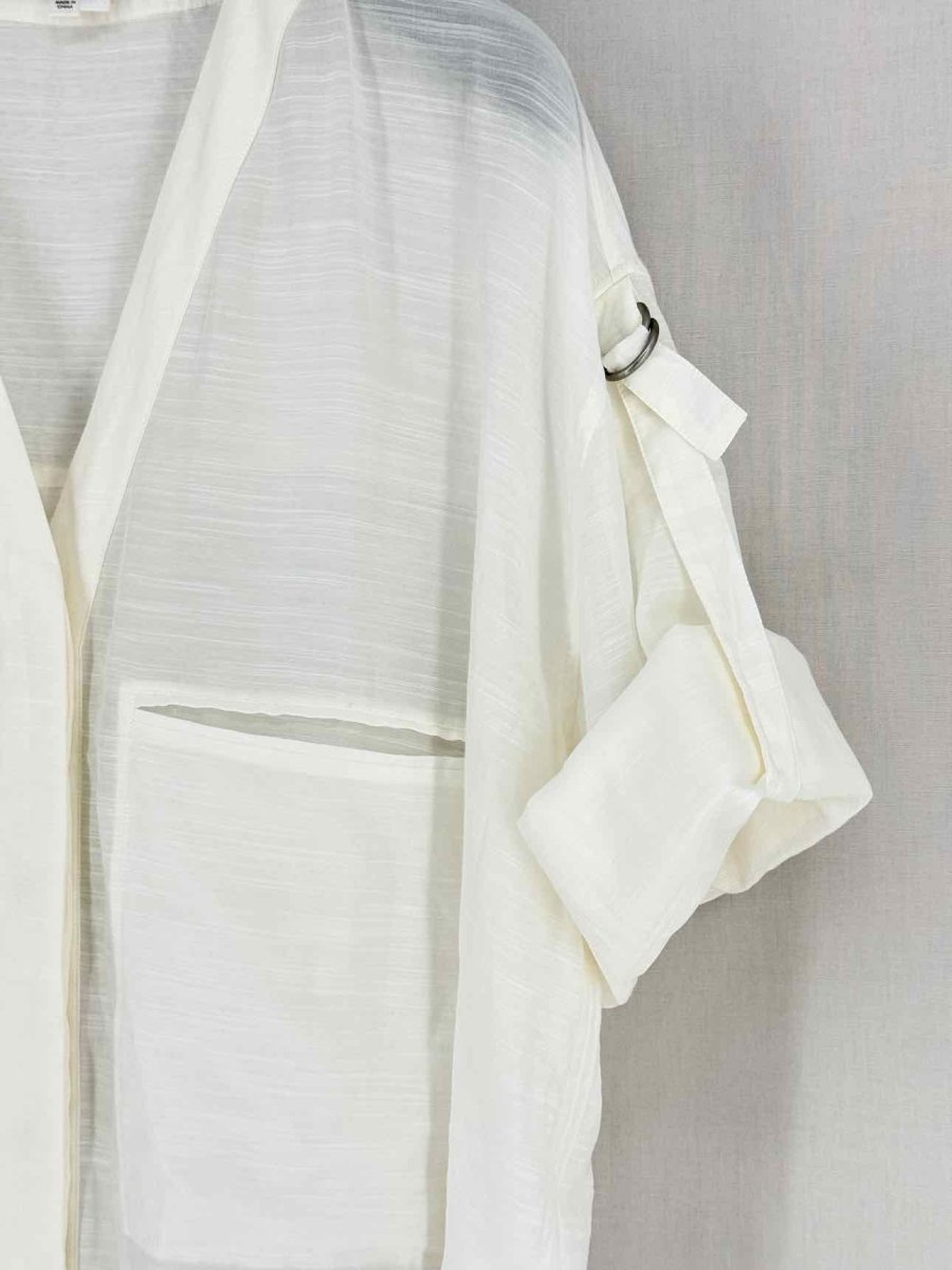 Pre - loved HELMUT LANG Off - white Size Large Blouse at Reems Closet