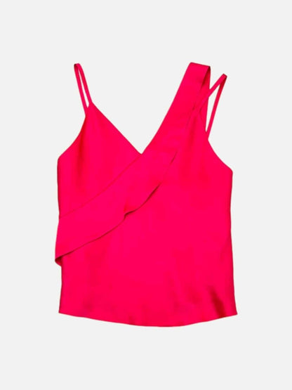 Pre - loved HELMUT LANG Pink Ruffled Camisole at Reems Closet